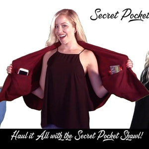 Give The Gift Of Wamth With The Secret Pocket Shawl