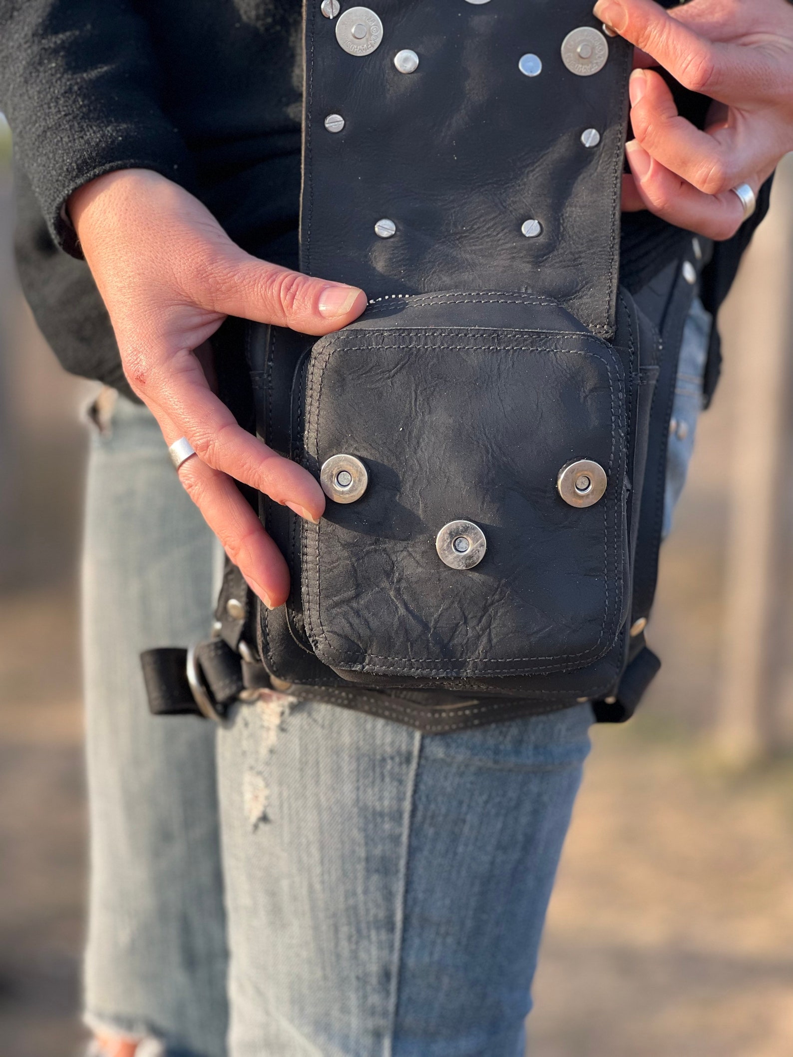 Leg Holster Hip Bag Burning Man Bag, Steampunk Hip Bag, Festival Fanny