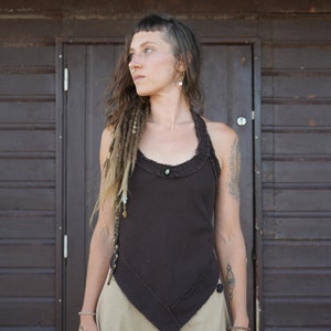 Backless Adjustable Strap Top | Adjustable-Back Sexy Women Top |  Labradorite Stone Stitched Backless Sexy Top | Tie Back Cami Top for Women