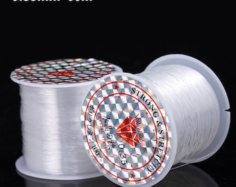 2pcs Roll Fish Line Wire Clear Non-stretch Strong Nylon String Beading Cord  Thread Jewelry DIY Bracelet 