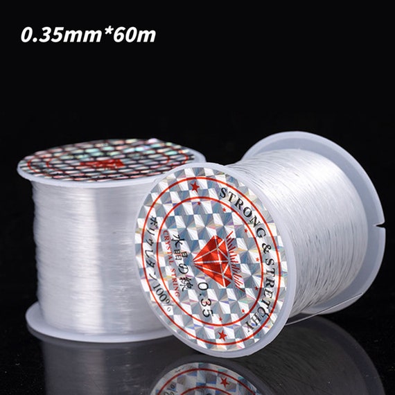 2pcs Roll Fish Line Wire Clear Non-stretch Strong Nylon String