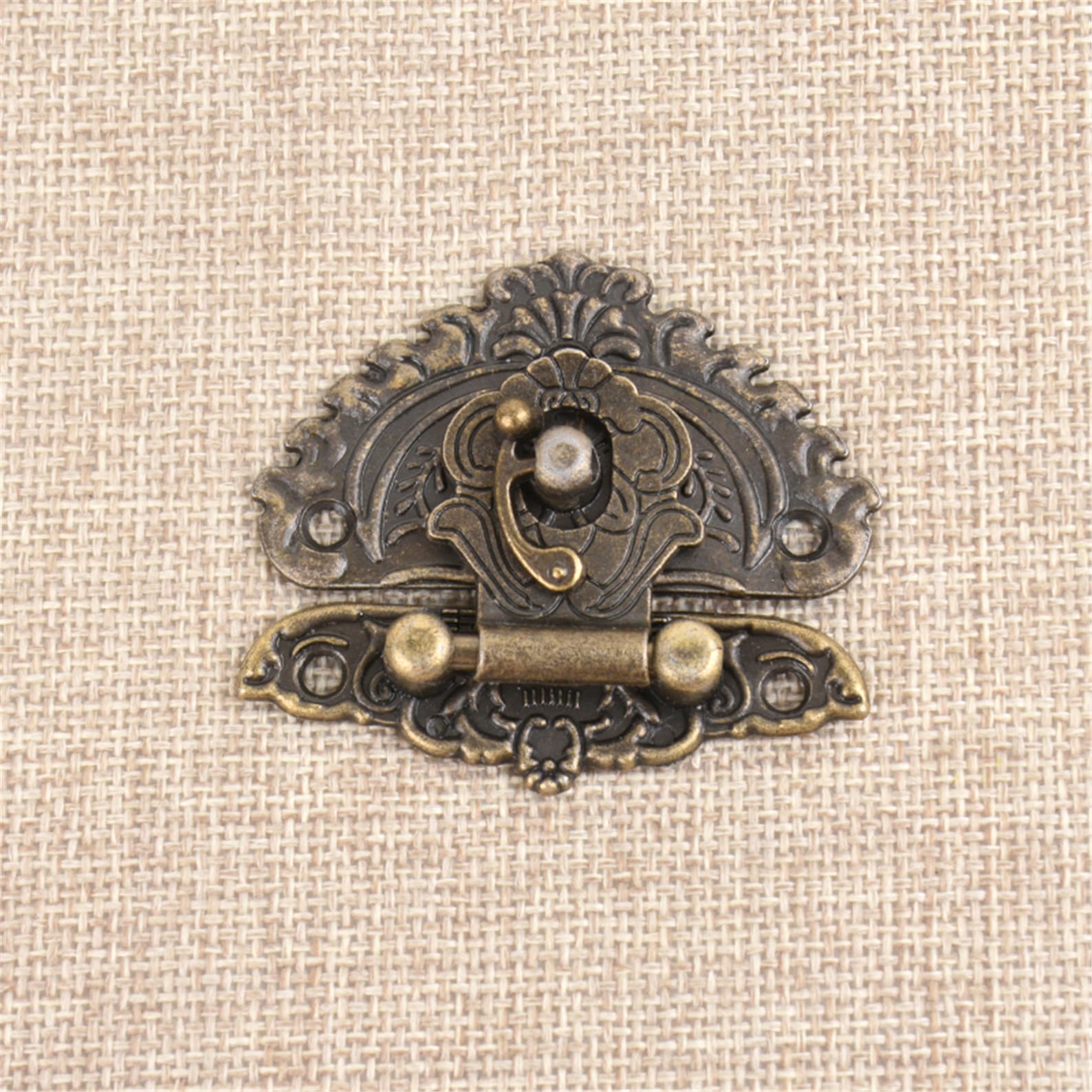 10pcs Metal Lock Clasp Jewelry Box Gift Latches Clasp Hasp Purse Pad