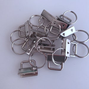 10pcs 3/4 1 1 1/4 Key Fob Hardware, Fob Wristlet Hardware with Key Ring With different Color image 9