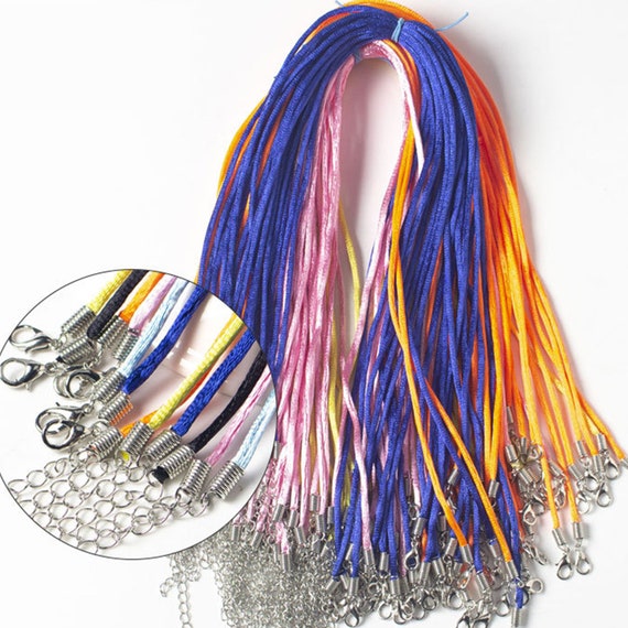 Silk necklace cord with clasp sale
