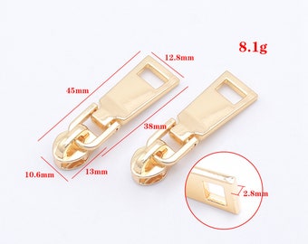 5# Metal Zipper Head Slider Puller DIY Zip Repair Kit Jacket Uniforms for  Bags Coat Wallet Sewing--4pcs