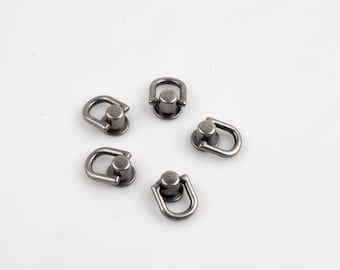 13mm Metal Strap Side Clip Edge Anchor Connector Ball Post Buttons with Ring Bag Screw Ring