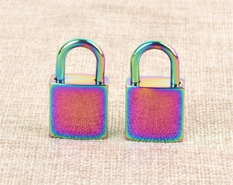 1 pcs High Quality Various Color Metal Rectangle Shape Lock With Keys For Door Box Gifts