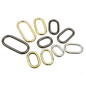 100PCS Handbag oval ring,Metal Oval Buckle Belt Strap Buckle Webbing Oval Ring Handbag Accessories Leather Craft Hardware