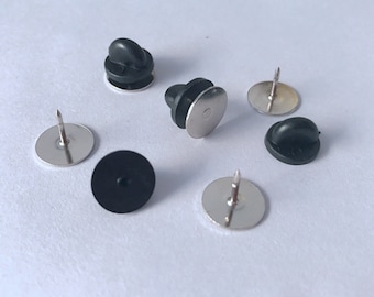 25sets Round Pin Back,PVC Pin Back With Nail