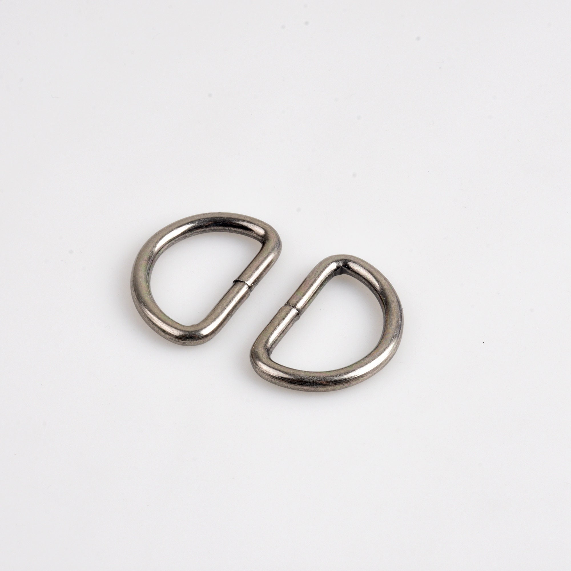 Small D Ring Metal D Ring Bronze Heavy Duty 1/2 Inch Nickel Plated D-rings  for Bags Purse Strap Connector Non Welded-100pcs 