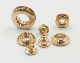 4PCS Various Size Solid Brass Eyelet Screw Eyelets Grommets Round Grommet Metal Purse Hardware Leather Craft Accessory