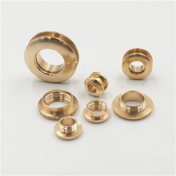 4PCS Différentes tailles Solid Brass Eyelet Screw Eyelets Grommets Round Grommet Metal Purse Hardware Leather Craft Accessoire