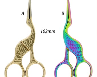 2 Stück 102mm Storch Bastelschere,Kranich Stickschere,Vogelschere,Kranichschere,Storch Schere