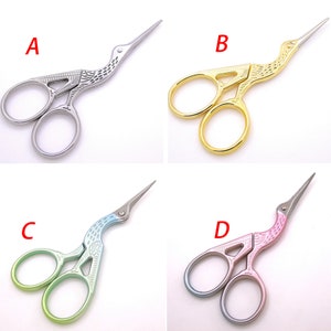 2pcs  94mm Stork Craft Scissors,Crane Embroidery Scissors,Bird Scissors,Crane Scissors,Stork Scissors