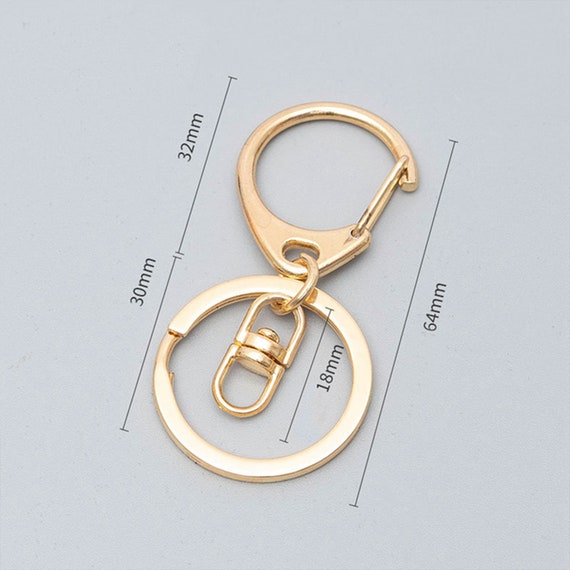 10PCS Metal Key Ring Keychain Lobster D Ring Clasp Key Hook Keyrings for  Jewelry Making Finding DIY Key Chains Accessories 