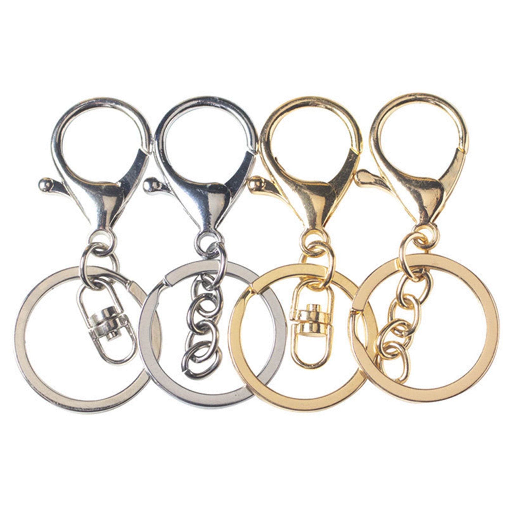 Gold Lobster Clasp Keychain Ring- 2pcs/lot