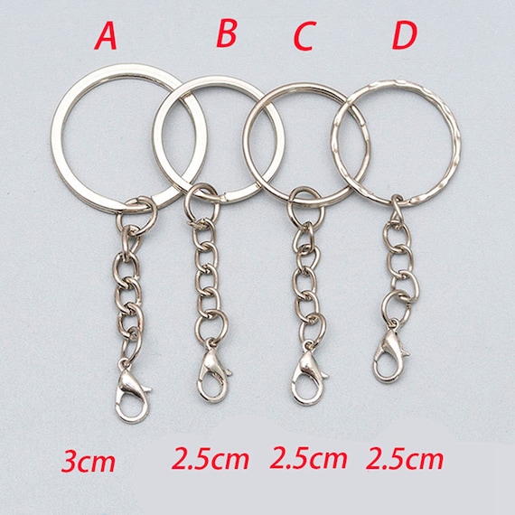 100Pcs Keychains with Chain and 100Pcs Jump Rings Keychain Rings