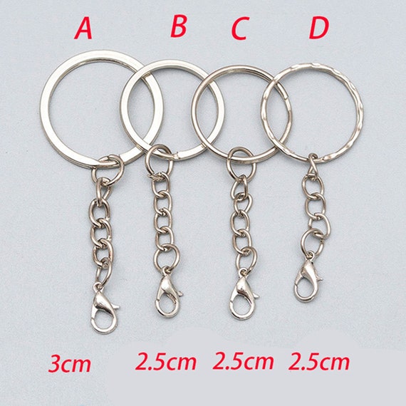 100pcs Stainless Steel Double Jump Rings DIY Key Chain Split Ring