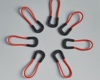 10pcs Cremallera Tira de los extremos del cordón Correa Lariat para senderismo Mochila de camping Prenda de vestir Bolsa de ropa DIY Zipper Partes Accesorios