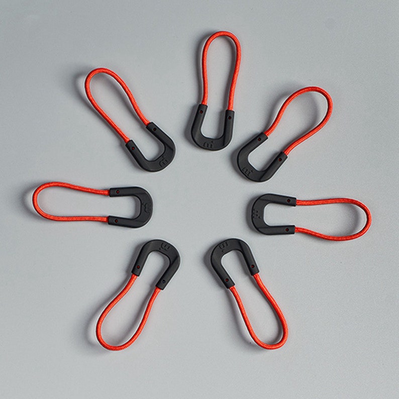 10pcs Cremallera Tira de los extremos del cordón Correa Lariat para senderismo Mochila de camping Prenda de vestir Bolsa de ropa DIY Zipper Partes Accesorios imagen 1