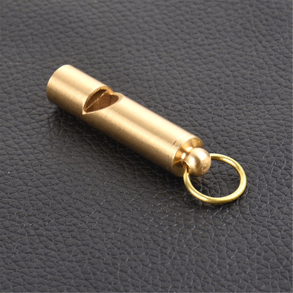 1 pcs Gold Color Metal Whistles For Camping Hiking Outdoor Sports Pet Training And Emergency Situations