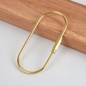 High Quality Metal Keychain Keyring With Clasp Split Ring Brass Key Ring