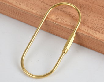 High Quality Metal Keychain Keyring With Clasp Split Ring Brass Key Ring