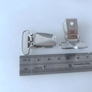Suspender Clips 4/8/10/15/20/30/50 Pcs 25mm 1 Inch Nickel Metal Clip Pacifier Clip Personalized Fastener Clip