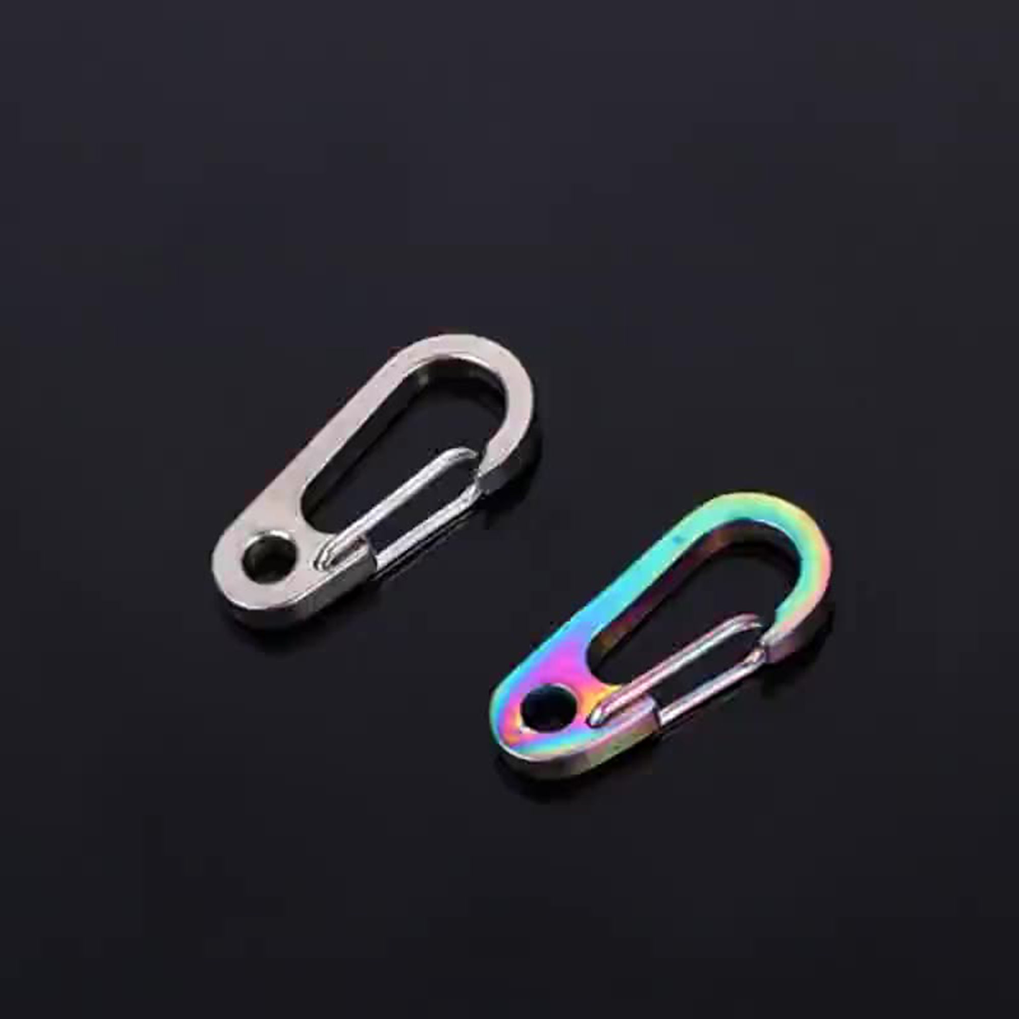 3 Pcs Carabiner Keychain Titanium Clasp Small Carabiner Clip Snap Hook  Spring Lock Heavy Duty Gate Clips -  Norway
