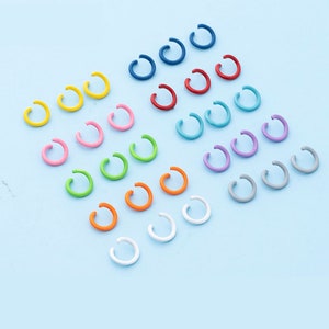 100pcs Jump rings, Assorted color Open jumprings, Metal Circle jump rings, Connector Link rings for DIY jewelry making