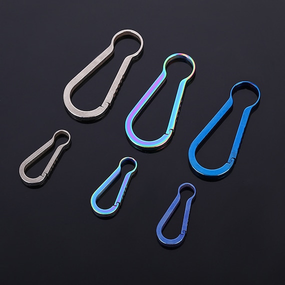 3 Pcs Carabiner Keychain Titanium Clasp Small Carabiner Clip Snap Hook  Spring Lock Heavy Duty Gate Clips -  Norway