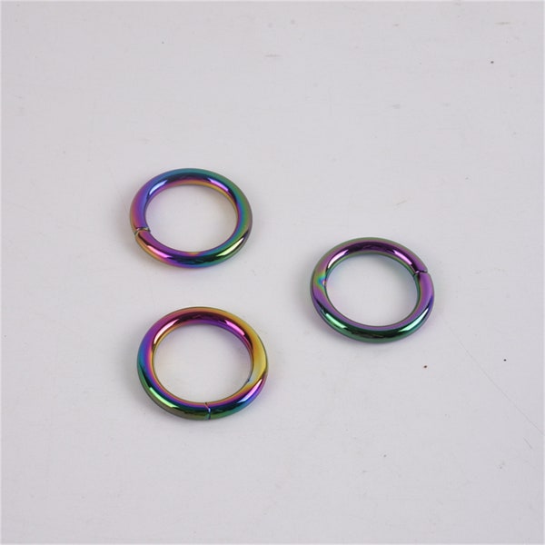 4PCS Mode Nieuwe Kleur Push Gate Ring Snap Haak Ronde Ring Draaibare Haak Sluitingen O Ring Snap Gesp Gesp VeerRing