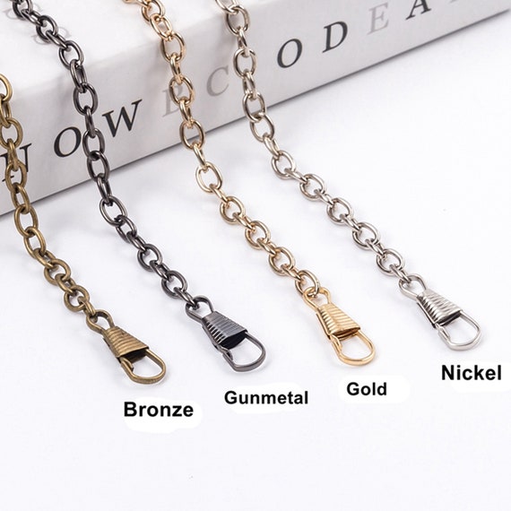 1pcs Light Gold / Nickel / Gunmetal / Bronze Lanyard Snap Clip Hooks  Twisted Chain 