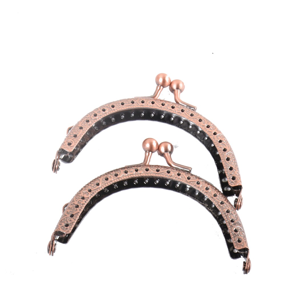 Metal Purse Frame Kiss Lock Clasp Clutch Bag Frame Bag Handle Clip