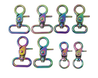 10pcs Swivel Trigger Snap Hook Metal Lobster Claw Clasps Purse Clips Accessories