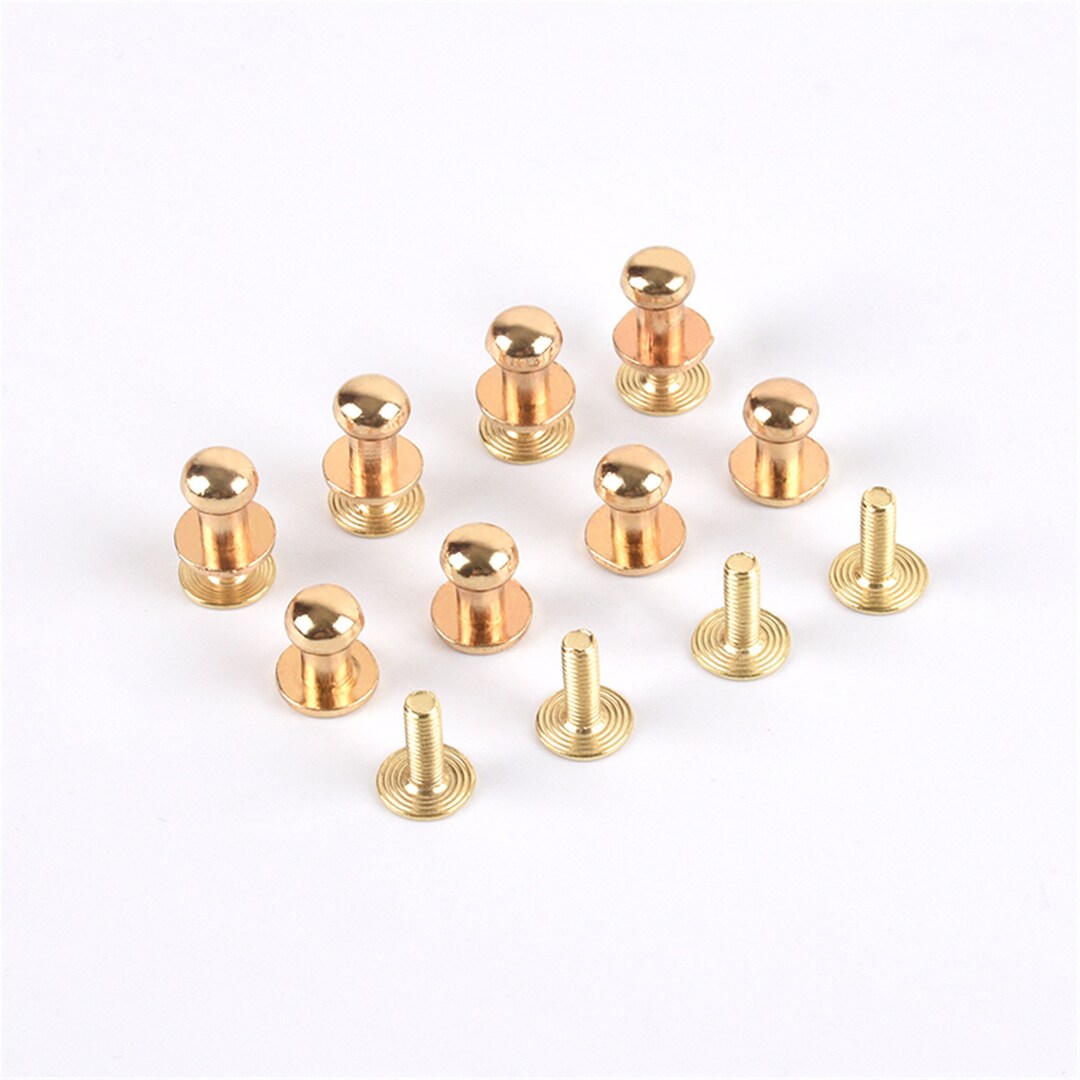 Screw Bag Rivets 10PCS Gold Color Leather Screw Button Rivets for Bags - Etsy