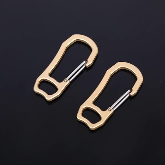 5 Pcs Carabiner Keychain Small Carabiner Clip Keychain Climbing Carabiner  Snap Hook Spring Lock Brass 