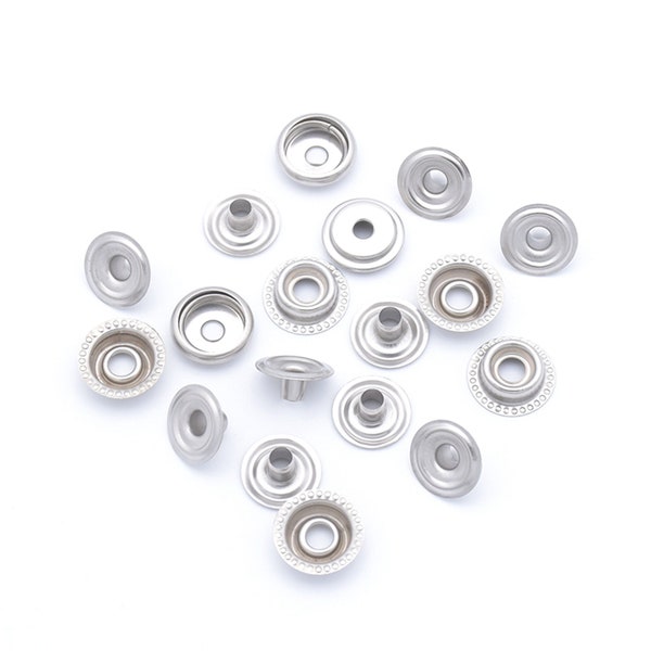 Press Studs Sewing Button Snap Fasteners Sewing Leather Craft Clothes Bags -20 sets