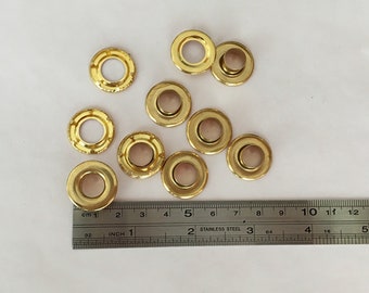 Gold round Eyelets,20*9mm Large hole Eyelets grommet with washer,Metal grommet eyelet for curtain/purse/Leather working