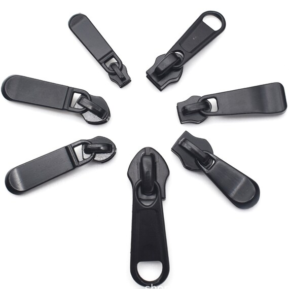 Black Zipper Pull 6pcs Sturdy Zip Fixer Heavy Duty Zipper Head Accessories  Flexible Fix Zipper Puller Replacement Detachable - AliExpress