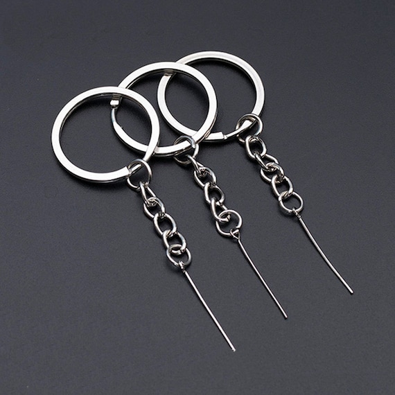 200pcs Metal Keyrings With Chain and Jump Rings in Bulk, Bulk Keychains ,  Supplies, Key Chain Making, Split Keyring 