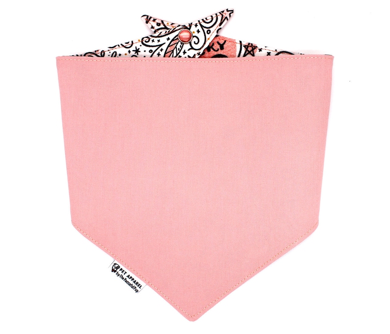Rockabilly Sweetheart Reversible Dog Bandana with Pearl Snap Closures by The Peaceful Pup