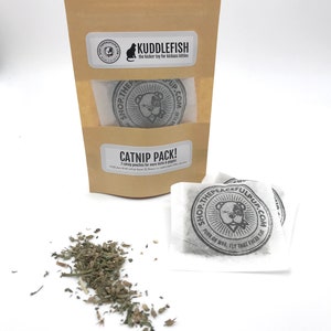Catnip Pack! | Two Sealed Catnip Pouches for your Kitty&#39;s KuddleFish or other Favorite Cat Toy