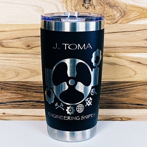 Fully personalizable, Navy Chief Tumbler, 20oz tumbler, double wall, vacuum insulated, Navy Gift, Navy Chief, Single or Double sided.