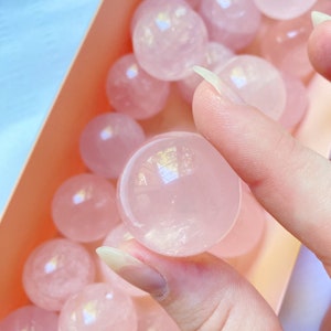 Small Rose Quartz Spheres