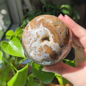 Ocean Jasper Sphere with Druzy