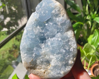 1.7 Lb Blue Celestite Crystal Egg