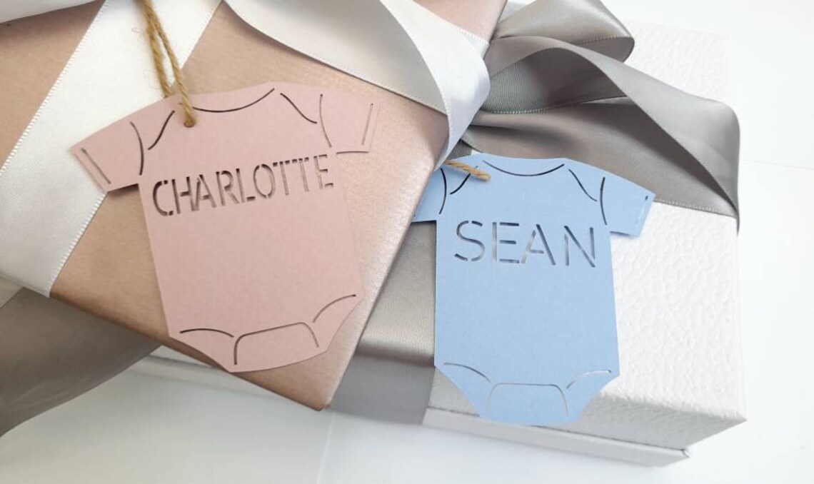 Personalised Gift Tag New Baby Gift Tag Minimalist Baby Etsy