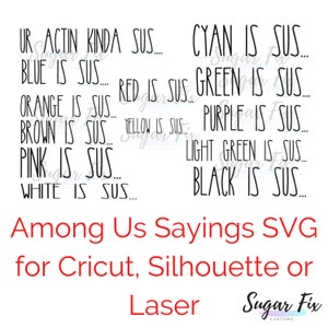 Among Us Sayings SVG