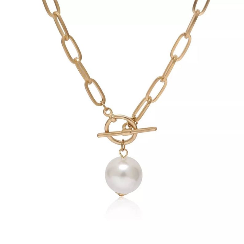 Gothic Baroque Pearl Coin Pendant Choker Necklace for Women Wedding Punk Bead Lariat Gold Color Long Chain Necklace Gift Christmas gift